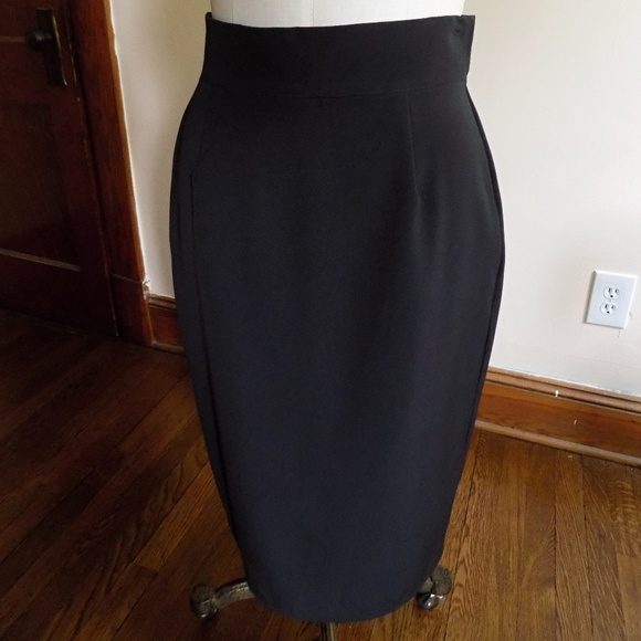LAST ONE Hemet Retro Pencil Skirt in Black Size M - Picture 4 of 8